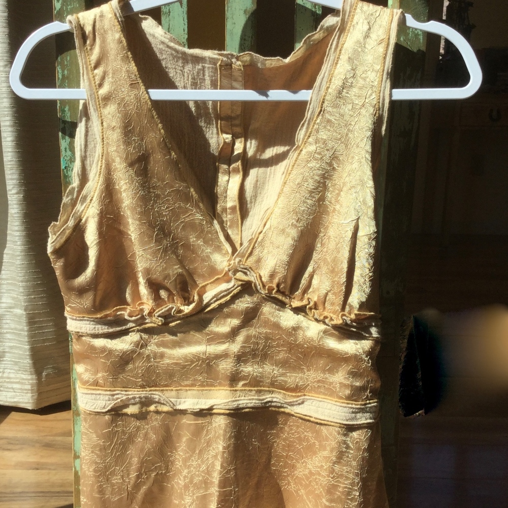 2/25 🌵🌵🌵 Vintage Bohemian Sleeveless Gold Top